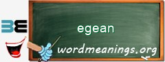 WordMeaning blackboard for egean